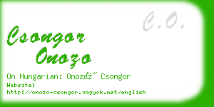 csongor onozo business card